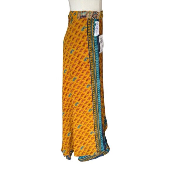 NWT Darn Good Yarn Sari Silk Wrap Ankle Length Boho Maxi Skirt Fits Sizes 4-12 - Picture 8 of 13